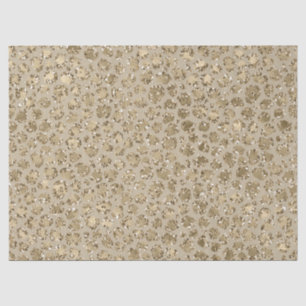 Antique Gold Glitter Leopard Print      Tissue Paper