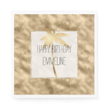 Antique Gold Glitz Palm Tree