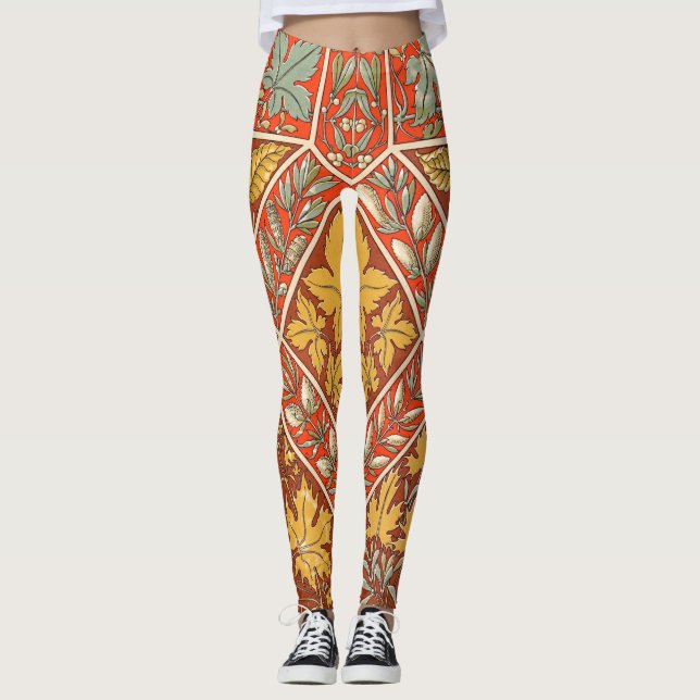 Antique Gold Leaf Leggings (Front)