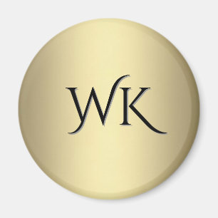 Antique Gold Monogram Magnet