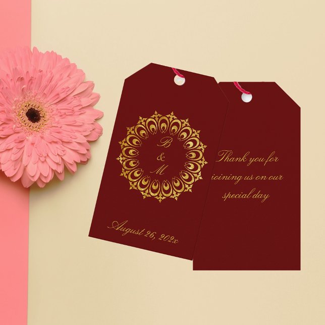 Antique Gold Motif Custom Gift Tags (Creator Uploaded)