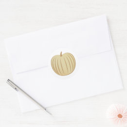 Antique Gold Pumpkin Fall Envelope Seal