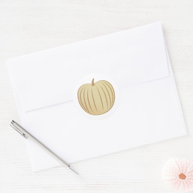 Antique Gold Pumpkin Fall Envelope Seal  (Envelope)