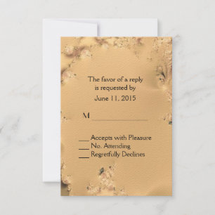 Antique Gold  RSVP Card