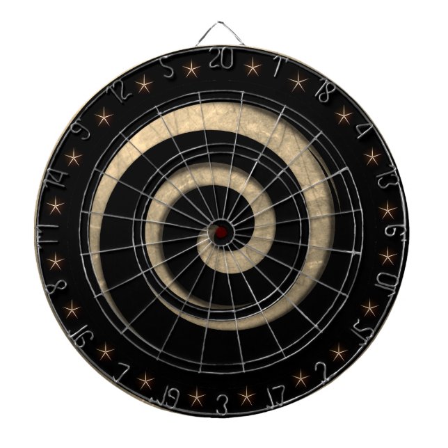 Antique Gold Spiral Regulation Dartboard (Front)