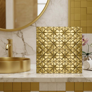 Antique Gold Starburst Geometric #8 ID1227 Tile