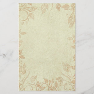 Antique Gold Vintage Floral Vine Wedding Stationery