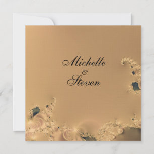 Antique Gold Wedding Invitations
