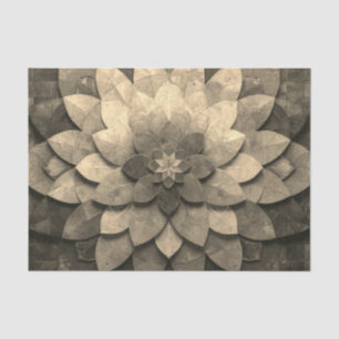 Antique Golden Mandala Art Textured Flower Tissue Paper