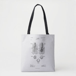 Antique Golf Ball 1902, Patent Drawing Tote Bag
