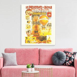 Antique Grand Fete Fair Poster Canvas Print
