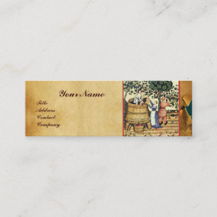 ANTIQUE GRAPE VINEYARD HARVEST WAX SEAL MONOGRAM MINI BUSINESS CARD