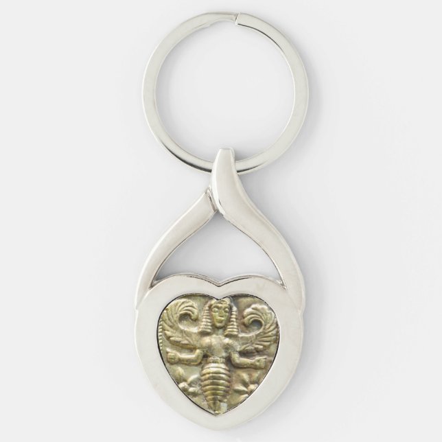 ANTIQUE GREEK HONEY BEE GODDESS KEY RING (Front)
