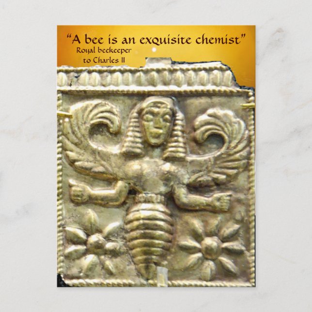 ANTIQUE GREEK HONEY BEE GODDESS POSTCARD (Front)