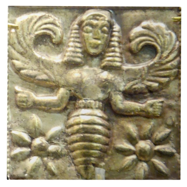 ANTIQUE GREEK HONEY BEE GODDESS  TILE (Front)