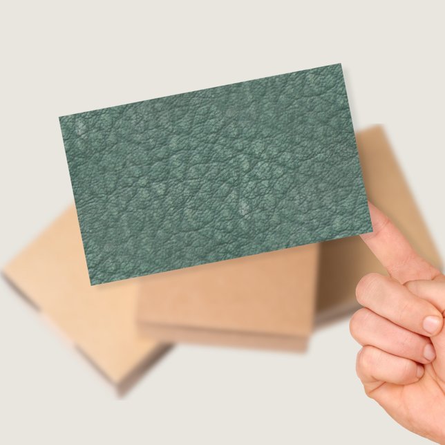 Antique Green Faux Leather Rectangular Sticker (Creator Uploaded)