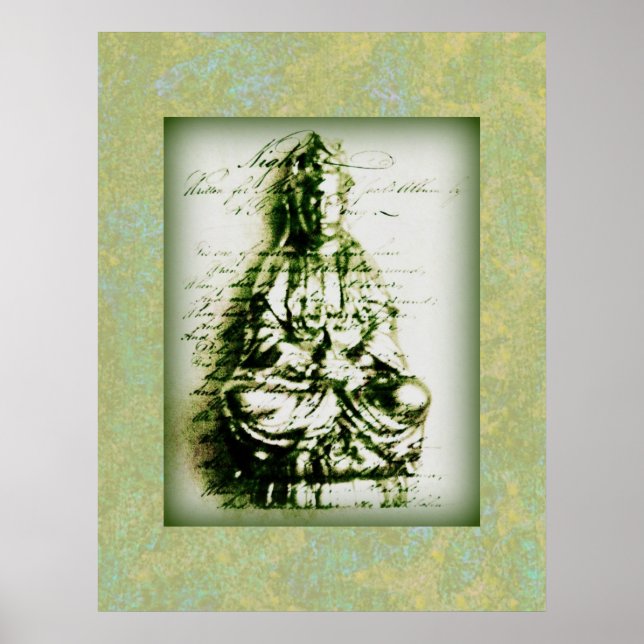 Antique Green Kwan Yin poster (Front)