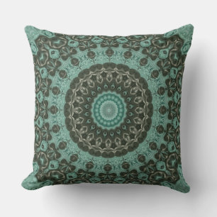 Antique Green Mandala Pattern Design Cushion