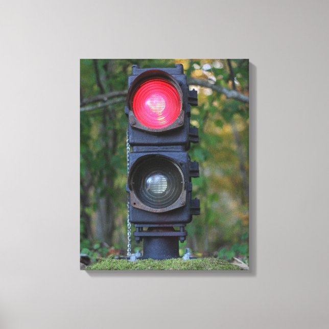 Antique GRS FA Railroad Signal Printed Canvas (Front)