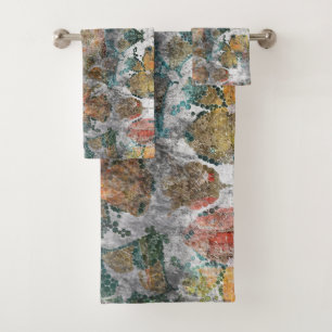 Antique Grunge Vintage Old Handmade Wool Carpet Sh Bath Towel Set