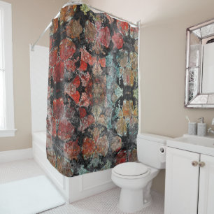 Antique Grunge Vintage Old Handmade Wool Carpet Sh Shower Curtain