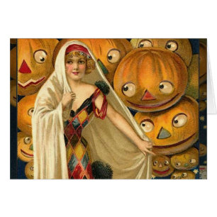 Antique Halloween Jack O Lantern Costume Woman