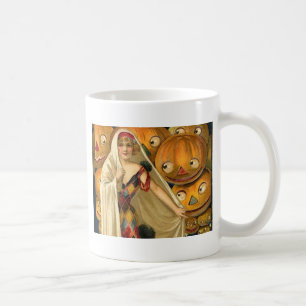 Antique Halloween Jack O Lantern Costume Woman Coffee Mug