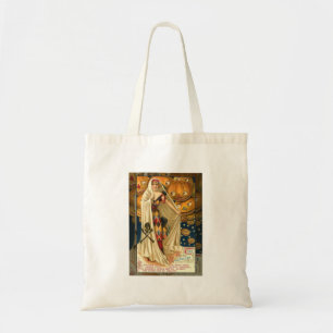Antique Halloween Jack O Lantern Costume Woman Tote Bag