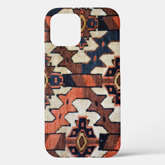 Antique Handwoven Oriental Carpet Cross Diamond Case-Mate iPhone Case (Back)