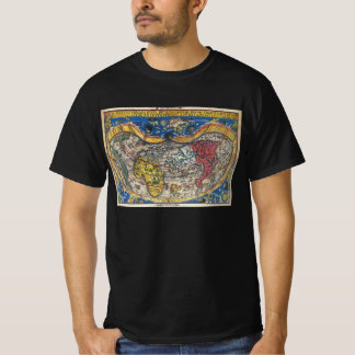 Antique Heart Shaped World Map by Peter Apian 1520 T-Shirt