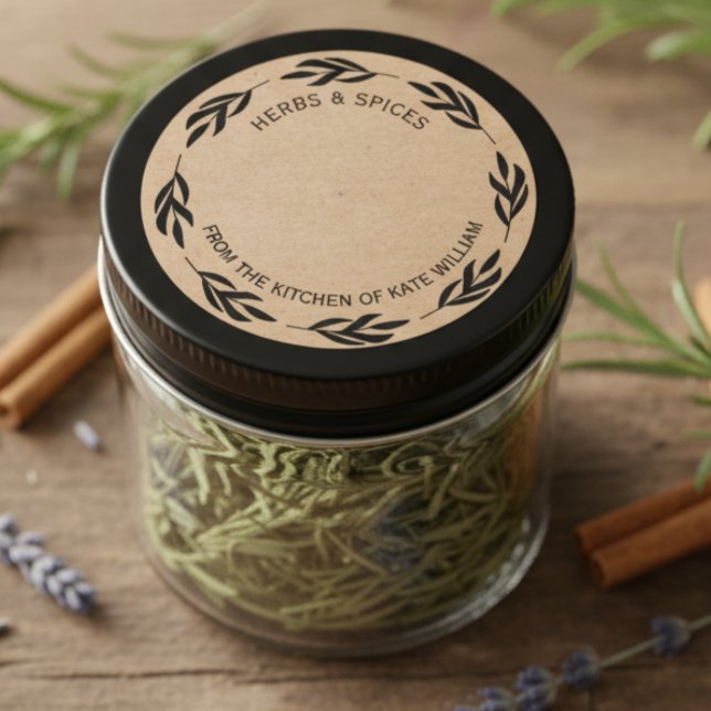  Antique herb and spice label Blank Sticker Label  (Creator Uploaded)