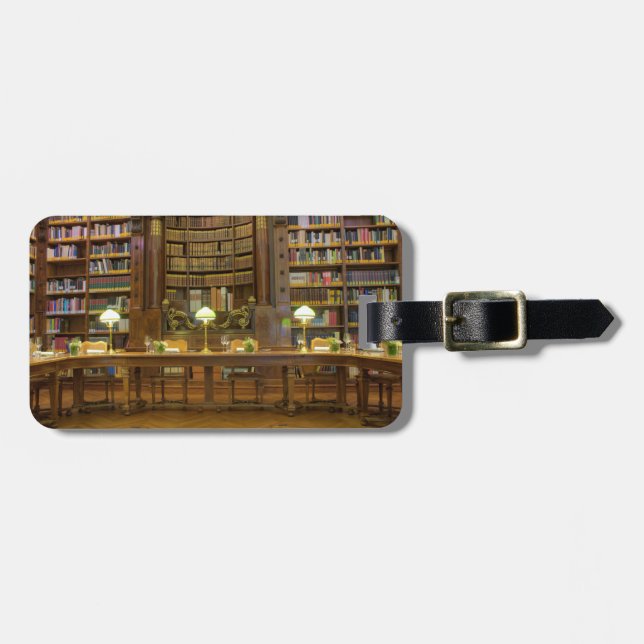 Antique Historical Library Luggage Tag (Front Horizontal)