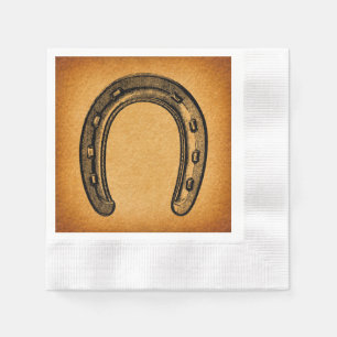 Antique Horseshoe Vintage Western Horse Shoe Napkin
