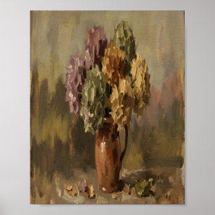 Antique Hydrangea II Vintage Painting Poster