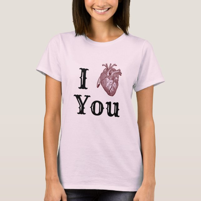 Antique I Heart You T-Shirt (Front)