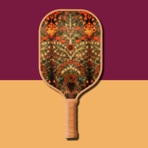 Antique Indian textile design - add name Pickleball Paddle