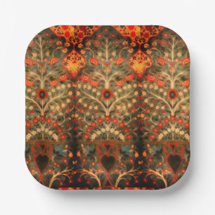 Antique  Indian  textile  design  Paper Plate