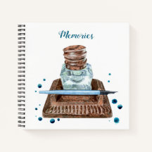 Antique Inkwell Spiral Notebook