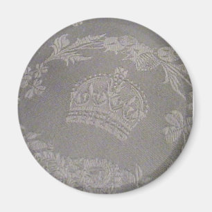 Antique Irish Damask with Royal Crown Magnet