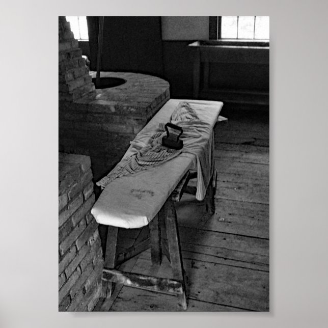 Antique Iron Board Black And White  Photo Poster (Front)