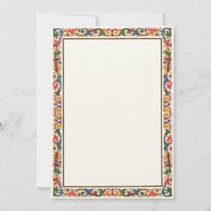 Antique Italian Border 5 x 7 Wedding Invitation