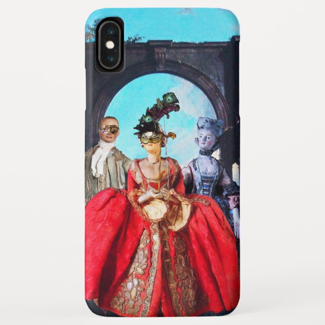ANTIQUE ITALIAN PUPPETS AND MASKS MASQUERADE PARTY Case-Mate iPhone CASE (Back)
