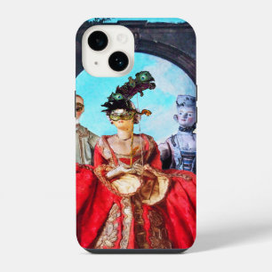 ANTIQUE ITALIAN PUPPETS AND MASKS MASQUERADE PARTY iPhone 14 CASE