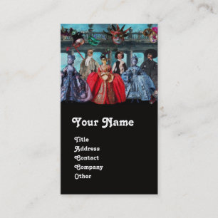 ANTIQUE ITALIAN PUPPETS MASQUERADE MASKS,COSTUMES BUSINESS CARD