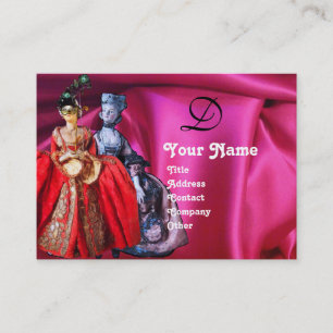 ANTIQUE ITALIAN PUPPETS MASQUERADE MASKS,COSTUMES BUSINESS CARD