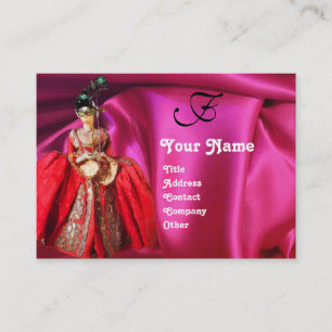 ANTIQUE ITALIAN PUPPETS MASQUERADE MASKS,COSTUMES BUSINESS CARD