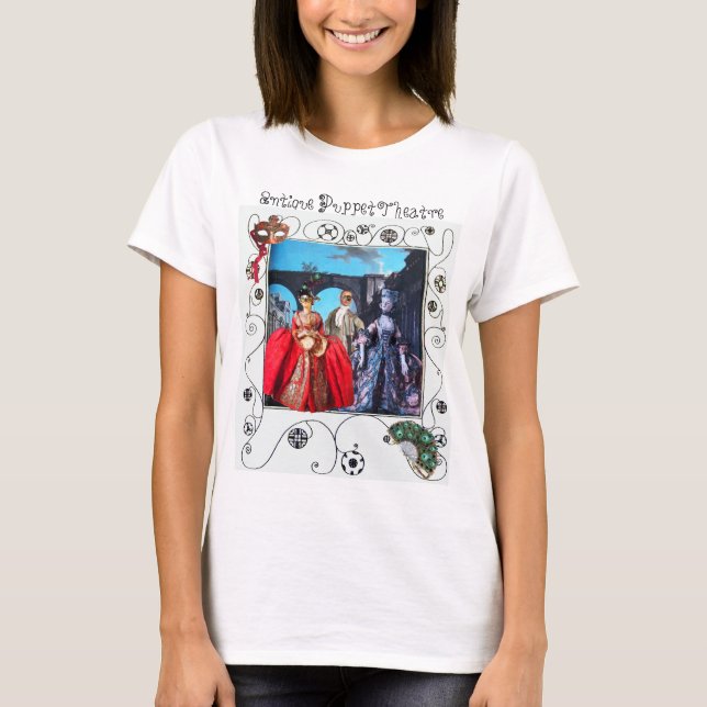 ANTIQUE ITALIAN PUPPETS MASQUERADE MASKS COSTUMES T-Shirt (Front)
