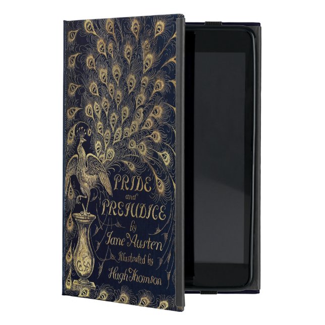 Antique Jane Austen Pride and Prejudice Peacock Cover For iPad Mini (Front)