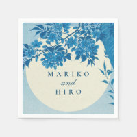 Antique Japanese Blue Cherry Blossom