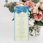 Antique Japanese Blue Cherry Blossom Wedding  Programme<br><div class="desc">Customise all of the text for your event.</div>